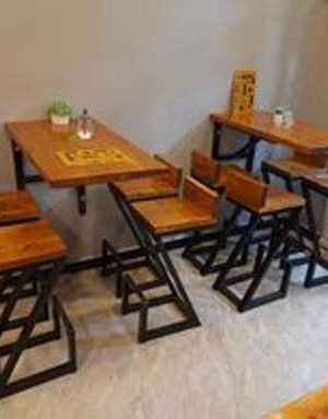 Table avec fixation murale pour restaurant lounga