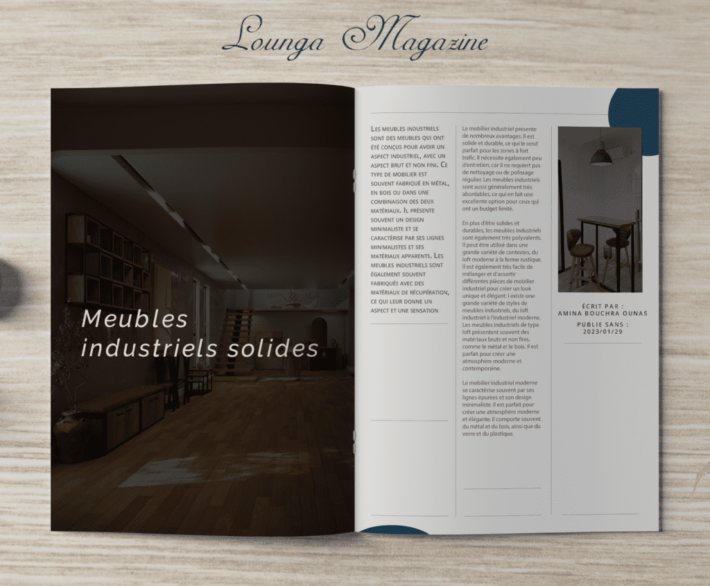 Meubles industriels solides ! 6 Meubles indusriels solides