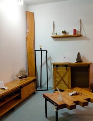 MEUBLE TV BOIS ET METAL