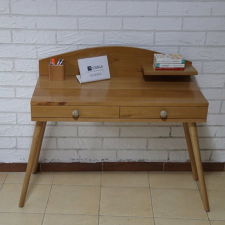 Bureau Scondinave Bois Massif 1 Bureau-hetre-tiroirs-solide