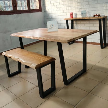 Console Trapeze 3 Console-entree-bois-metal