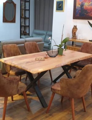 TABLE CORDOBA BOIS METAL