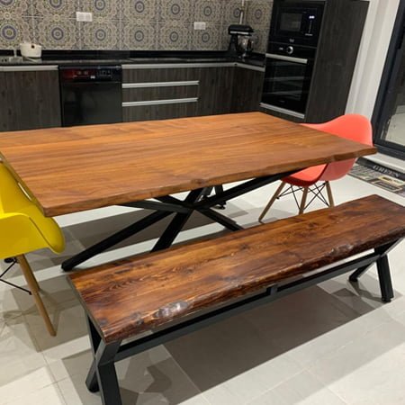 Table Salle à Manger Octopus 1 TABLE CUISINE ET BANC BOIS METAL