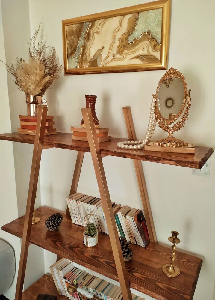 Meuble Etagère Pyramide 5 etagère bois metal