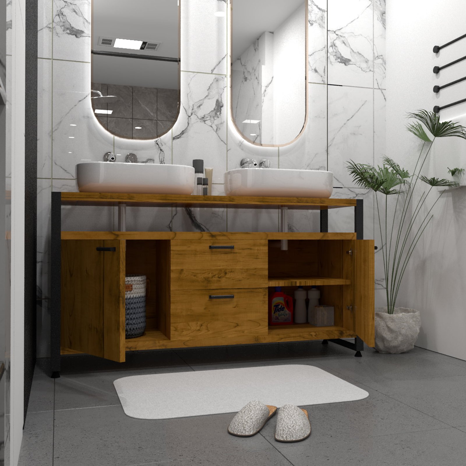 Meuble Salle De Bain Havana 4 meuble sdb fabriqué en nos ateliers LOUNGA ALGERIE