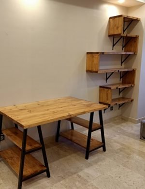 Bureau-industriel-bois-metal