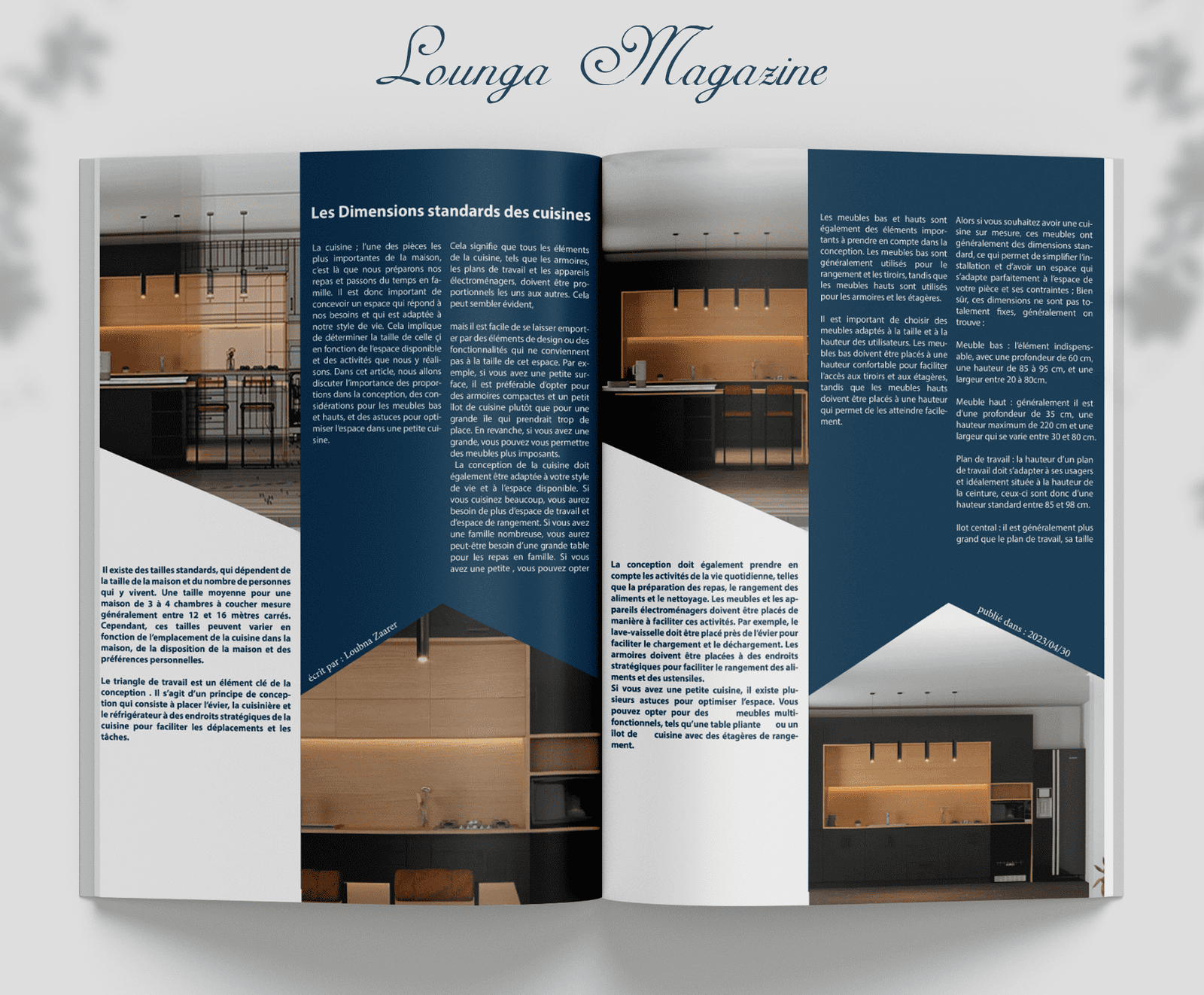 Les Dimensions standards des cuisines 2 Les Dimensions standards