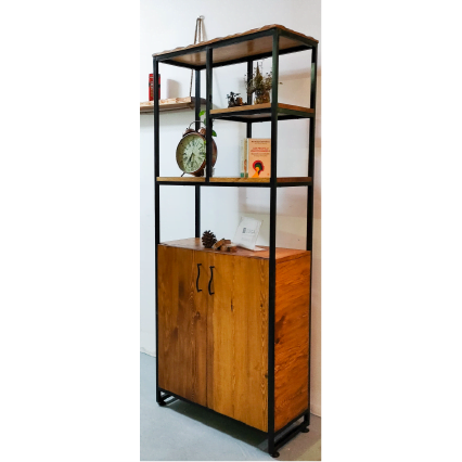 Library Hana 3 meuble d'entrée bois et metal