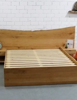 lit coffre en bois de hêtre, finition live edge