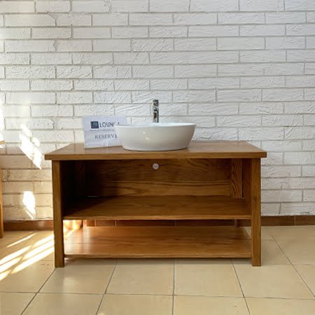 أثاث الحمام باينا 1 meuble de salle de bain en bois massif essence chêne